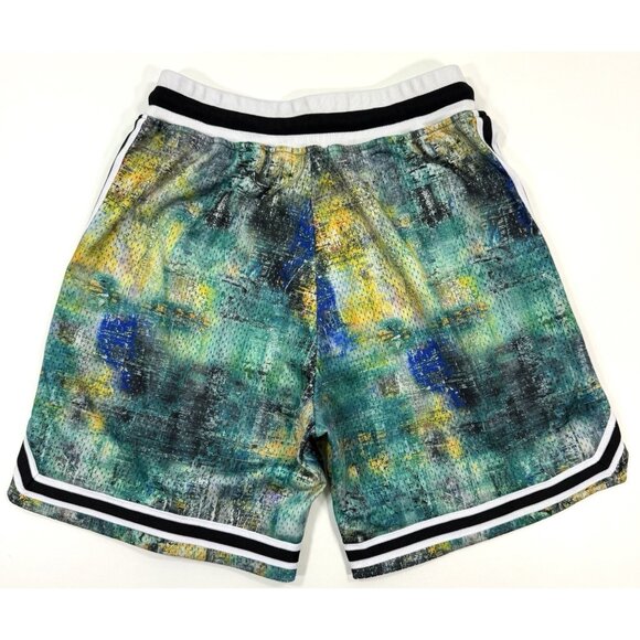 John Elliot Mens Game Shorts Size XS Mesh Basketball Lined Abstract Paint Design - Picture 4 of 15